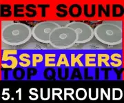 (5-PACK) TOP-OF-THE-LINE 5.1 8" HOME THEATER CEILING SPEAKERS - SYSTEM (5X)