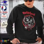 Motorhead Long Sleeve T Shirt XS - 5XL Retro Rock Music Tee