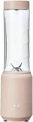 BRUNO Blender Bottle Smoothie Mixer Compact 280ml Pink Beige BOE073-PBE