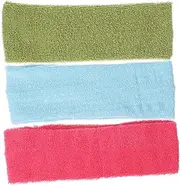 BESPORTBLE 3pcs Portable Slip Gym Headbands for Men Women Moisture Wicking Sports Sweatbands Fluorescent for Yoga Running Fitness Activities