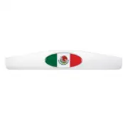 4” x 24” Bottom Mud Flap Plate - Welded Studs - w/ Mexico Emblem - Chrome