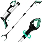 Litter Picker Grabber Stick Arm Extension Trash Picker Pick Up Grabber Reaching Tool Lightweight Trash Claw Grabbers Mobility Aid Reaching Assist Tool Foldable for Indoor Outdoor 43in