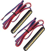 MUCKLILY Motorcycle Auxiliary Lights 2pcs Led Turn Signal Brake Light Module License Plate Illumination