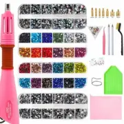 7000 Pcs Boxes Hot Fix Rhinestones Set Hotfix Applicator Rhinestone Girl Jewelry