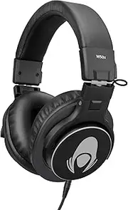 Talomen W50X Over Ear Wired Headphones,Closed Back Studio Monitor Headphones with Detachable Cable,Unique Earpads,HIFI Stereo headphones for Music Production,Studio Monitoring,Podcasting and Recording