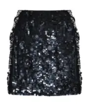 sequined skirt S gray