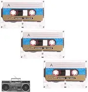 90min Blank Cassette Tapes,3 PCS Blank Cassette Tapes for Cassette Player, Recording Blank Audio Cassettes Recording Time Cassette Tape Blank for Recording Devices, Car Stereo Systems and More
