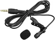 Mini Lapel Mic Clip On Lavalier Microphone 3.5mm for Phones PC Laptops Recording
