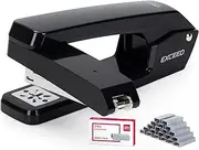Deli Swing-Arm Swivel Stapler, 25 Sheet Capacity, 360 Degree Rotate Standard Staplers for Booklet or Book Binding, Black