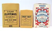 3 Vintage Scotten Dillon Tobacco Bags Sweet Mist Workman & Clippings Store Stock
