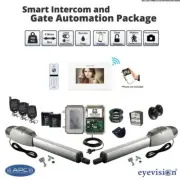 Double Swing Electric Gate Opener and Wi-Fi Intercom Remote Control Complete Kit