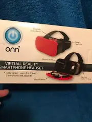 Onn Red Virtual Reality Smartphone Headset Fis Up To 6 In. Screens