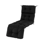 Giantex Non-Slip Lounge Chair Cushion High Back Chair Cushion Indoor & Outdoor Black