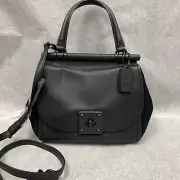 Coach Drifter BLACK Top Handle Satchel Crossbody Leather Suede NEW $495 38388