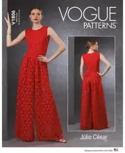 VOGUE SEWING PATTERN 1806 MISSES 8-16 WIDE LEG JUMPSUIT W/ FRONT PRINCESS SEAMS