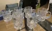 Vintage Paul Sebastian 6 12oz Mugs Crystal Tempered Glass Made In USA NWOB xw