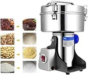 Electric Grain Grinder Spice Grain Mill Stainless Steel High Speedy Grinding with Overload Protection& 5min Timer Mill for Dry Spice Herbs/Nut/Coffee/Rice,4500g
