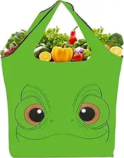 TOBGBE Fairy Tales Gifts P-scal Big Face Characters Foldable Groceries Totes Princess Sun Movie Inspired Merchandise for Fans