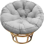 Bextile Papasan Chair Cushion, Papasan Cushion Only, 52 inch Papasan Cushion, Thickened Overstuffed Round Cushion (Gray, 52in)