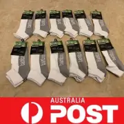 12 pairs Mens Premium 92% Bamboo Low Cut Sports Ankle Socks,White Grey, AU Stock