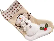 KONTONTY Meticulously Crafted Christmas Stocking Large Size Bag for Christmas Tree Pendant Decor Safe Fabric