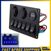 6 Gang 12V Switch Panel LED Rocker ON-OFF Toggle For Boat Car Marine Caravan 12V (for: Daihatsu)