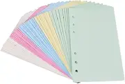 NUOBESTY 5 Color A6 Grid Loose-Leaf Paper 50 Sheets Notebook Replacement Organize and Simplify Your Notes