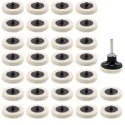 30 Pcs of 2" Commpressed Wool Fabric Qc Disc Polishing Buffing Pads Wheels and 1