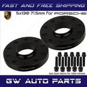 2PC 5x130 25mm Hub Centric Wheel Spacers For Porsche 911 Comes With Lug Bolts (for: Audi)