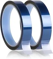2 Rolls Blue Heat Tape Sublimation Blank Thermal Tape High Temperature Resistant Transfer Tape No Residue for Heat Sublimation Press Craft Tumbler Mug T-Shirt (0.8 inch)