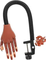 BELLIFFY 1 Set Movable Nail Mannequin Hand Flexible Practice Hand for Acrylic Nails Art Realistic Bendable Finger Training Tool with Joints for Beginners and Professionals