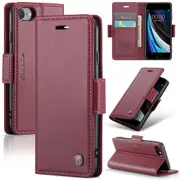 CaseMe iPhone 6 / 6s Folio Wallet Case Cover Apple Side Closure [Wine]