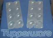 NEW TUPPERWARE WHITE EGG TRAYS SET OF 2 DEVILED EGGS EASTER NEW IN PACKAGE