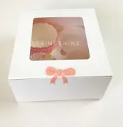 Simple White Cupcake/Muffin Boxes / 4 holds Inserts & Clear Windows, pack of 12