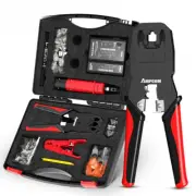 RJ45 Crimper Lan Tester Tool Set Ethernet Cable Stripper Punch Down Tool Rj 45