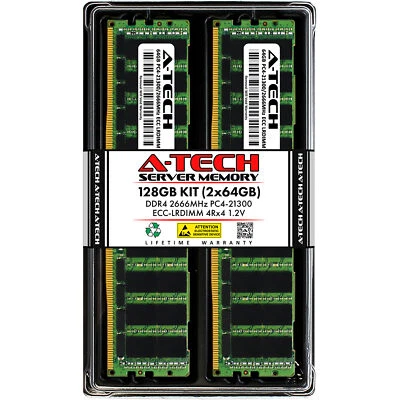 128GB 2x 64GB PC4-2666 LRDIMM Fujitsu PRIMERGY CX2550 M2 D3343 Memory RAM