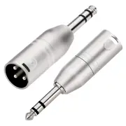 Tisino 1/4" TRS to XLR Adapter, Balanced Quarter Inch 6.35Mm Male to XLR Male Ad