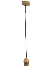 [Oriel Lighting] Bud Timber Suspension Pendant Light Brown