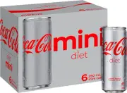 Coca-Cola Diet Soft Drink Mini Can Multipack 6 X 250 Ml
