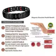 Black Titanium Magnetic Bracelet with Magnets
