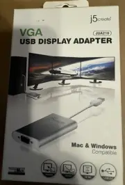 j5create USB to VGA Display Adapter JUA210 for Windows & Mac NEW