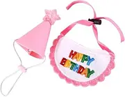 1 Set Cat Dog Birthday Outfit Embroidered Bandana and Star Hat Cute Decorative Pet Costume for Dogs and Cats Party Accessories