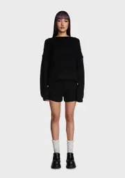 Diary Entries Shorts Set - Black