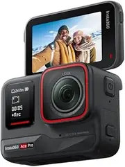 Insta360 Ace Pro - Waterproof Action Camera Co-Engineered with Leica Lens, Flagship 1/1.3" Sensor, Stabilization for Unbeatable Image Quality, 4K120fps, 2.4" Flip Screen & Advanced AI Features