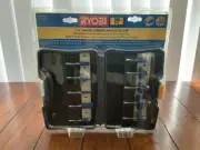 Ryobi A25RS10 10 Pcs 1/4" Shank Cardbide Router Bit Set NIB, NEW and Sealed