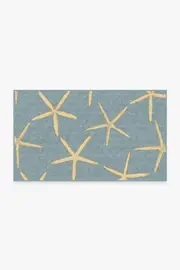 90' x 150' | Machine Washable Runner Rug | Kid & Pet Friendly | Indoor Rug | Starfish Pale Blue Flatwoven Rug | Ruggable