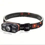 Rechargeable LED Headlamp with 6 Light Modes – COB Wide Beam Outdoor Head Torch