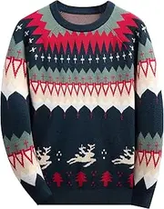 [KID1234] Boys and Girls'Sweaters Kids Pullover Knit Long Sleeve Crew Neck Christmas Sweatshirt 4-16 Years