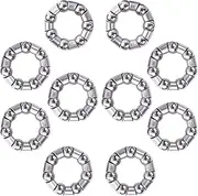 10 PCS Bike Ball Bearings Fit for Front and Rear Hub Wheel,Bearing's OD=1",ID=0.55",Ball Bearing Fixed Cage for Bicycles,1/4”×7 Balls (10)