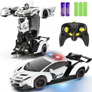 Remote Control Car - Transform Toys Car Robot, One Button Deformation to Robot